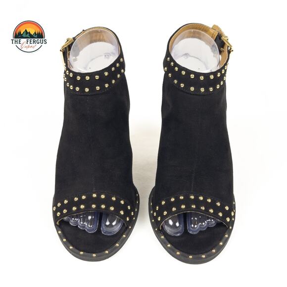 NWT Qupid Women Fashion Vegan Suede Cut Out Peep Toe Block Stacked Heel Size 7.5 - Picture 2 of 12